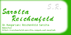 sarolta reichenfeld business card